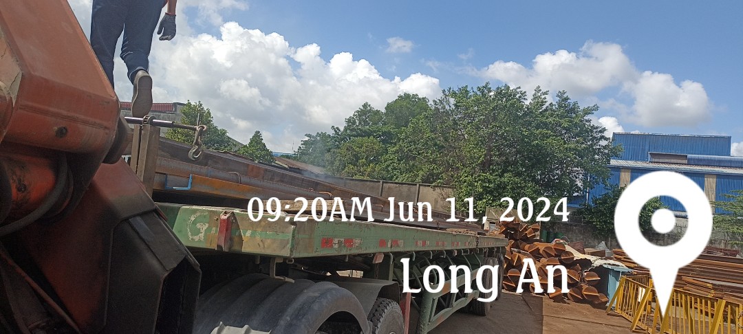 Thép hình U đang giao cho dự án .Nguồn : https://trungtinkimsteel.com/