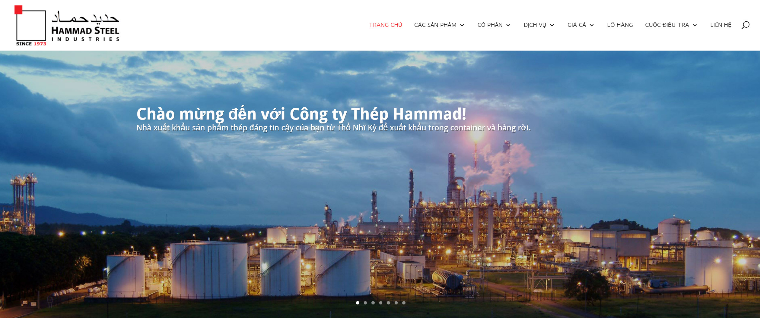 Công ty Thép Hammad Steel của Turkey nguồn : https://www.hammadsteel.com/