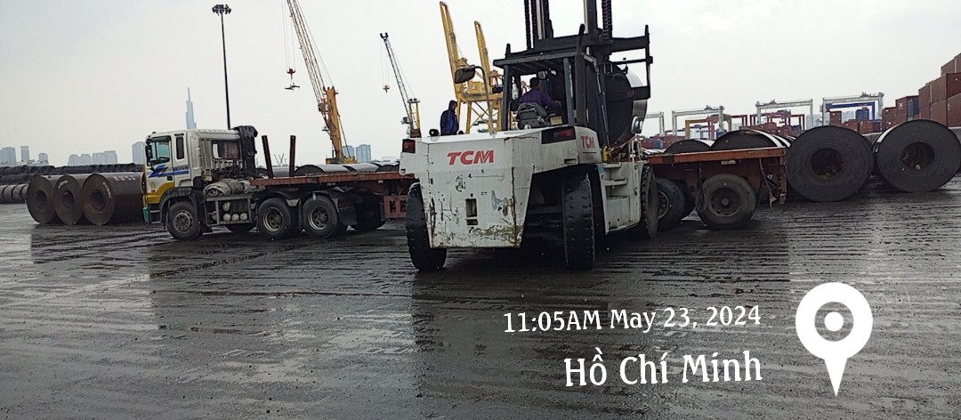 Tin tức thị trường thép Việt Nam: Thép Trung Tín Kim đang giao Cuộn HRC Q235B tại cảng 